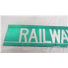 Image 2 : Railway ave aluminum street sign - 30"long - double sided