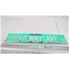 Image 4 : Railway ave aluminum street sign - 30"long - double sided
