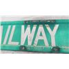 Image 5 : Railway ave aluminum street sign - 30"long - double sided