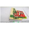 Image 4 : 7up enamel double sided flange sign 16x18.5"