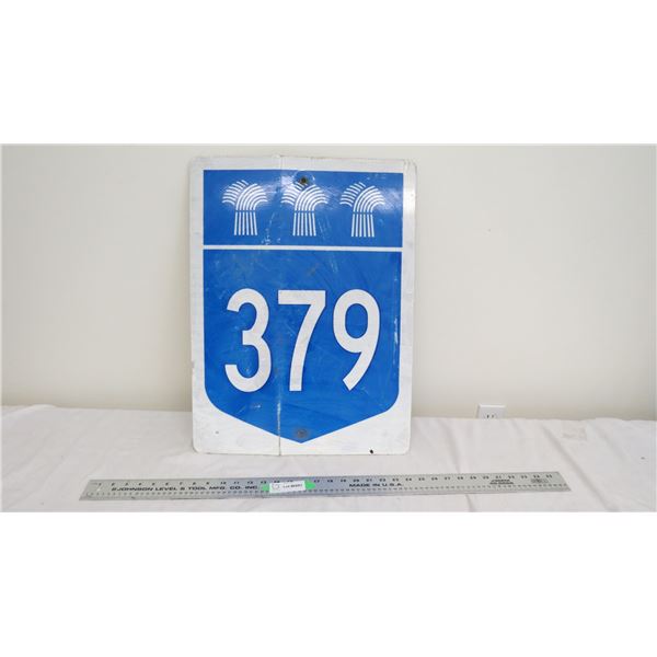 Sask? 379 aluminum sign (17.75x23.75)