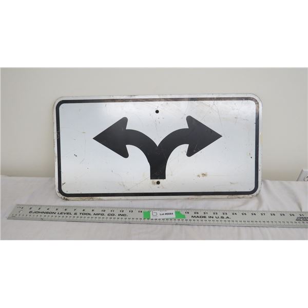 2-way aluminum sign - 13.75x23.75