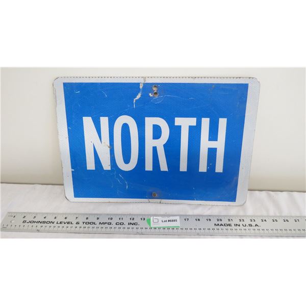 North aluminum sign - 12x17.75