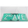 Image 2 : 2X The Money - 1st, 2nd aluminum street signs - 18" long
