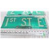 Image 3 : 2X The Money - 1st, 2nd aluminum street signs - 18" long