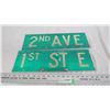 Image 4 : 2X The Money - 1st, 2nd aluminum street signs - 18" long