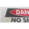 Image 2 : Danger no smoking tin? sign - 12x18L