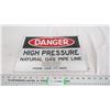 Image 1 : danger high pressure sign - aluminum - 9.75x13.75