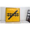 Image 1 : railway crossing? aluminum sign - 35.5x35.5
