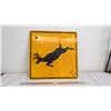 Image 1 : deer crossing aluminum sign - 29.5x29.5