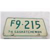 Image 2 : 1974 - pair of Sask License Plates