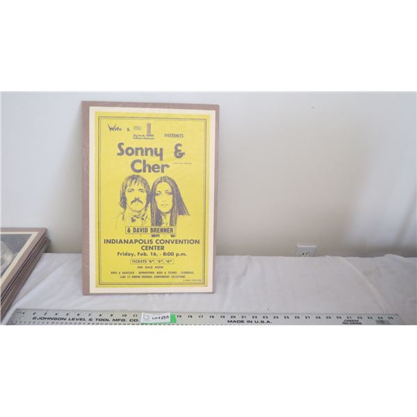 Sonny + Cher - poster print - 12x18