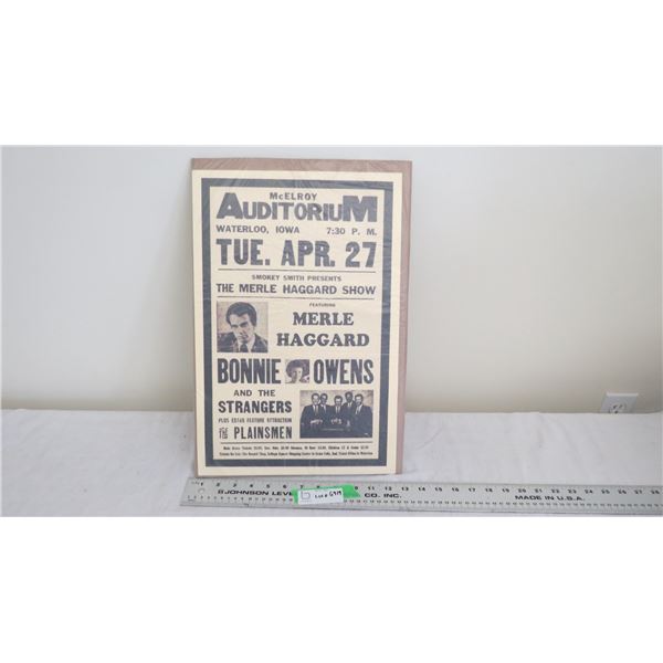 Merle Haggard show - poster print - 12x18