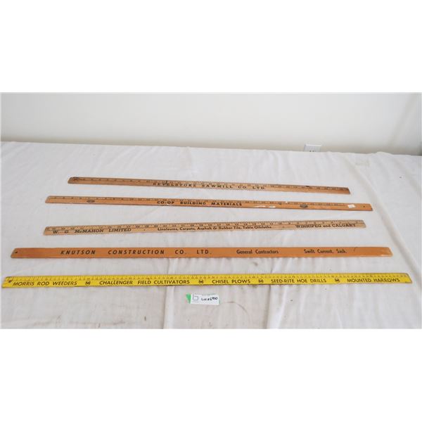 (5) advertising yard sticks