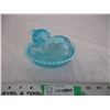 Image 1 : Blue Glass Cat on rest - 5.5" long