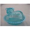 Image 2 : Blue Glass Cat on rest - 5.5" long