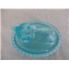 Image 3 : Blue Glass Cat on rest - 5.5" long