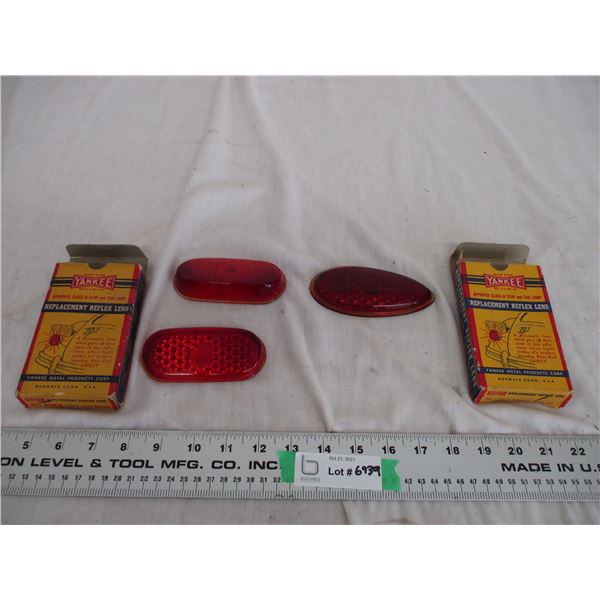 (3) reflective tail light lens - in original boxes