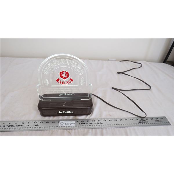 Signature Stroh Light up display sign (working)