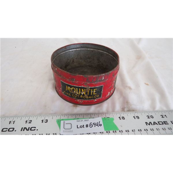 mountie fine cut tobacco tin (no lid)
