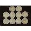 Image 1 : 10 ASSORTED 1940'S MERCURY DIMES
