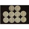 Image 2 : 10 ASSORTED 1940'S MERCURY DIMES