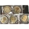 Image 1 : 5 ASSORTED GOLD ENHANCED DOUBLE EAGLES