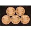 Image 2 : 5 ASSORTED 1/2 OZ. .999 COPPER ROUNDS BY THE
