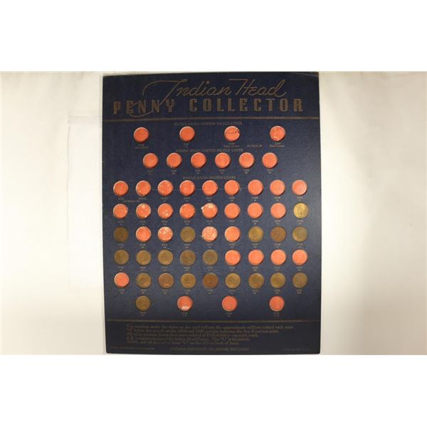 1935 WHITMAN INDIAN HEAD CENT BOARD WITH