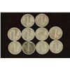 Image 2 : 10 ASSORTED 1940'S MERCURY DIMES