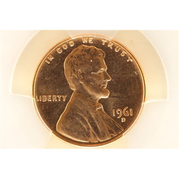 1961-D LINCOLN CENT PCGS MS64RD