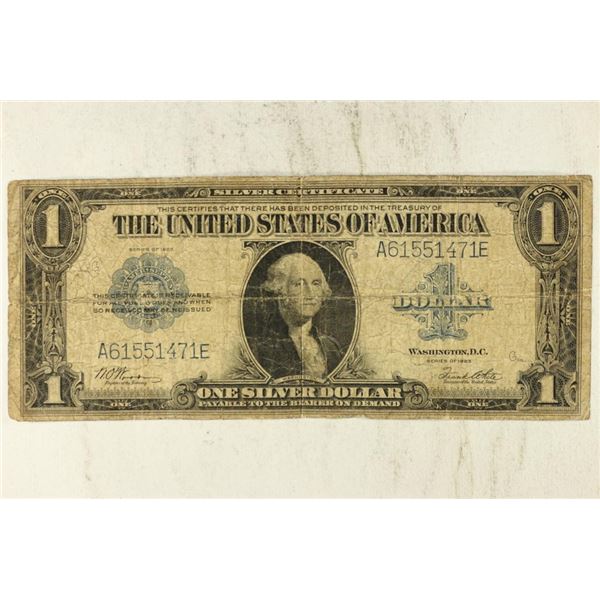LARGE SIZE 1923 $1 SILVER CERTIFICATE BLUE SEAL