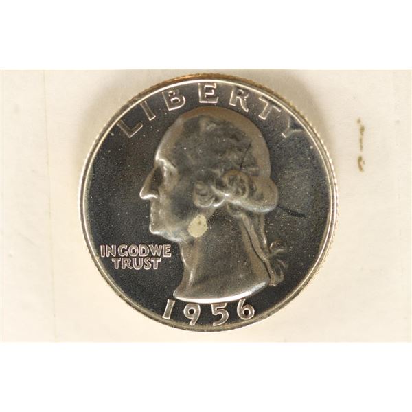 1956 PROOF WASHINGTON SILVER QUARTER