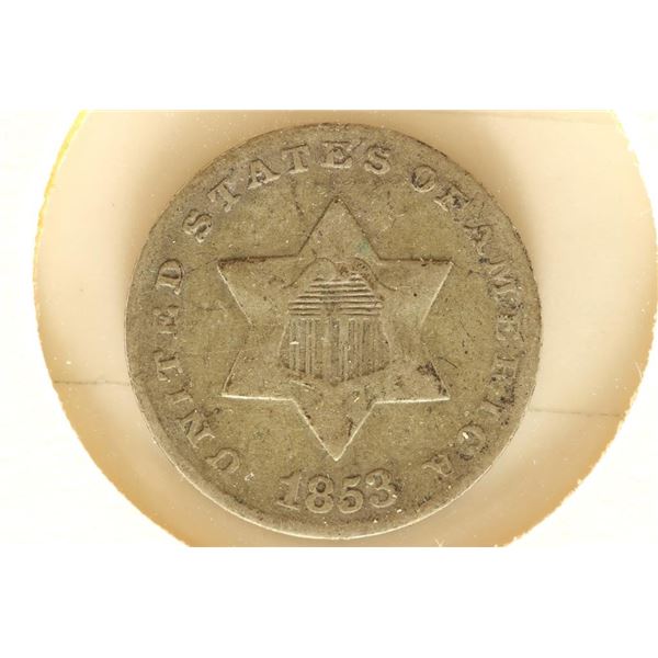 1853 THREE CENT PIECE (SILVER)