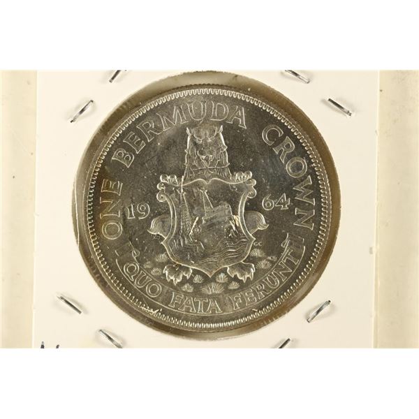 1964 BURMUDA SILVER CROWN BRILLIANT UNC