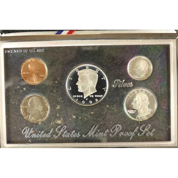 1998 US SILVER PREMIER PROOF SET (WITH BOX)