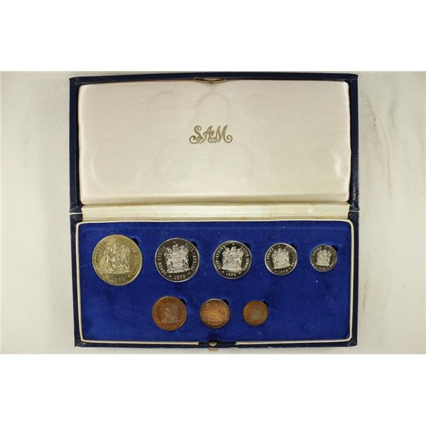 1970 SOUTH AFRICA 8 COIN PROOF SET WITH SILVER