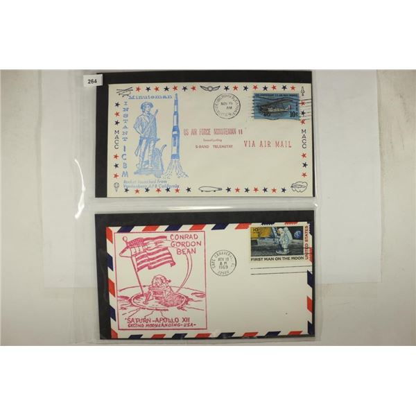 4 ASSORTED SPACE RELATED ENVELOPES AND STAMPS