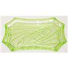 Image 1 : Green Depression Glass Sowerby Vanity Tray  #2129140