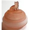 Image 1 : FELIX Pink Satin Glass Art Deco Powder #2129211