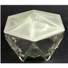 Image 1 : MODERNE Green Frosted and Crystal Powder Jar #2129229