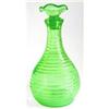 Image 1 : Hocking Green Depression Glass Ribbed Decanter #2129277