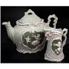 Image 1 : Miniature Cameo Jasperware Teapot & Jug #2129311