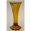 Image 1 : Val St. Lambert Amber Glass Vase #2129561