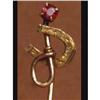 Image 1 : Antique 14kt GOLD RUBY Equestrian STICKPIN #2129662