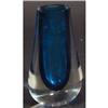 Image 1 : Whitefriars kingfisher blue hambone glass vase #2140404