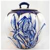 Image 1 : BURROUGHS Mountford FLOW Blue IRIS Biscuit JAR #2140810