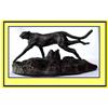 Image 1 : BRONZE STATUE OF CHEETAH PAPERWEIGHT #2140908