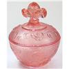 Image 1 : ROSES Pink Depression Glass Dresser Jar #2153996