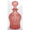 Image 1 : Rose Pink Glass Draped Pattern Decanter #2153999